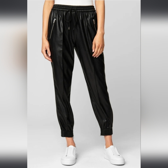 Blank NYC Running Wild Jogger vegan leather black 24 - Picture 3 of 5